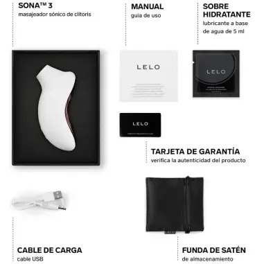 LELO - SONA 3 MASAJEADOR SÓNICO DE CLÍTORIS BLANCO 