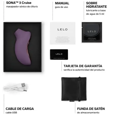 LELO - SONA 3 CRUISE MASAJEADOR SÓNICO DE CLÍTORIS VIOLETA Masajeadores