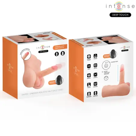 INTENSE DEEP TOUCH - DAMIEN TORSO CON DILDO REALÍSTICO CON EMPUJE Y VIBRACIÓN CONTROL REMOTO 3.5 KG Vibradores Realísticos