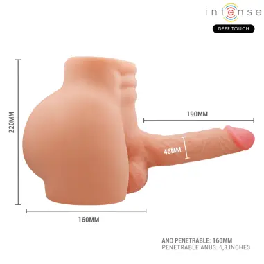 INTENSE DEEP TOUCH - RICHIE TORSO CON ANO Y DILDO REALÍSTICO CON EMPUJE Y VIBRACIÓN CONTROL REMOTO 4.7 KG Vibradores Realísticos