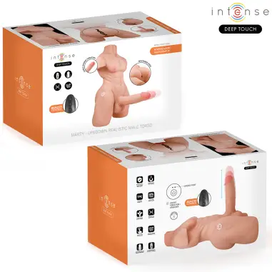 INTENSE DEEP TOUCH - MARTY TORSO CON ANO Y DILDO REALÍSTICO CON EMPUJE Y VIBRACIÓN CONTROL REMOTO 6.2 KG Vibradores Realísticos