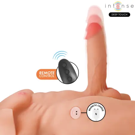 INTENSE DEEP TOUCH - MARTY TORSO CON ANO Y DILDO REALÍSTICO CON EMPUJE Y VIBRACIÓN CONTROL REMOTO 6.2 KG Vibradores Realísticos