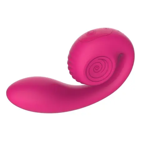 SNAIL VIBE - GIZI LITE VIBRADOR DUAL PUNTO G Y CLÍTORIS ROSA 
