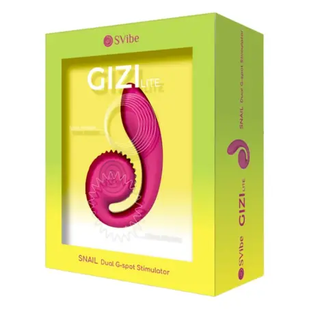 SNAIL VIBE - GIZI LITE VIBRADOR DUAL PUNTO G Y CLÍTORIS ROSA 