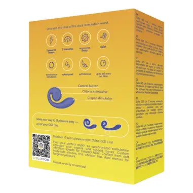SNAIL VIBE - GIZI LITE VIBRADOR DUAL PUNTO G Y CLÍTORIS MORADO 