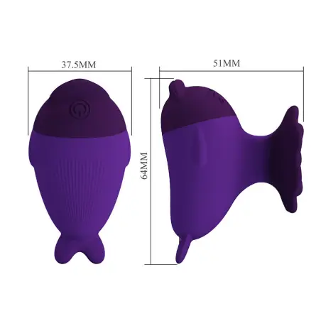 PRETTY LOVE - DOLPHIN MINI VIBRADOR CON SUJECIÓN Masajeadores