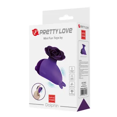 PRETTY LOVE - DOLPHIN MINI VIBRADOR CON SUJECIÓN Masajeadores