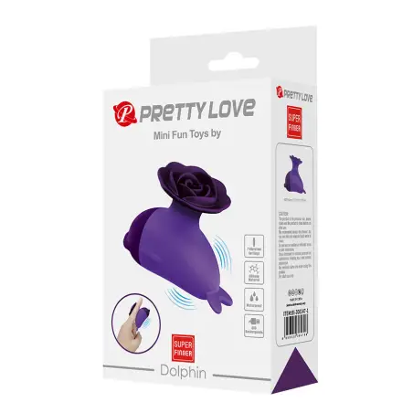 PRETTY LOVE - DOLPHIN MINI VIBRADOR CON SUJECIÓN Masajeadores