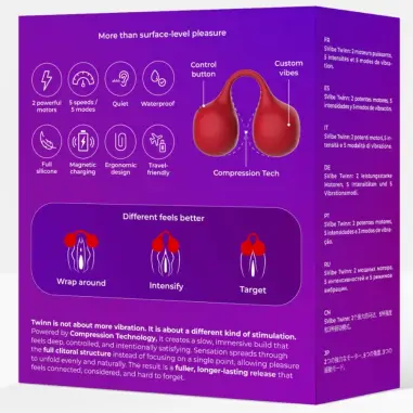 SNAIL VIBE - TWINN VIBRADOR DE DEDO CEREZA Masajeadores