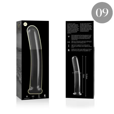 NEBULA SERIES BY IBIZA - MODELO 9 DILDO CRISTAL TRANSPARENTE 15.5 CM -O- 2.5 CM 