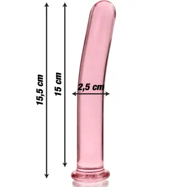 NEBULA SERIES BY IBIZA - MODELO 9 DILDO CRISTAL ROSA 15.5 CM -O- 2.5 CM 