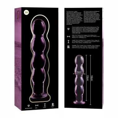 NEBULA SERIES BY IBIZA - MODELO 10 DILDO CRISTAL ROSA 16.5 CM -O- 3.5 CM 