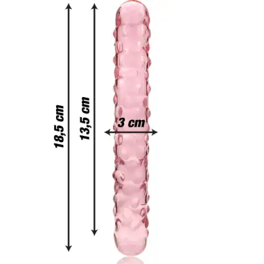NEBULA SERIES BY IBIZA - MODELO 15 DILDO CRISTAL ROSA 18.5 CM -O- 3 CM 