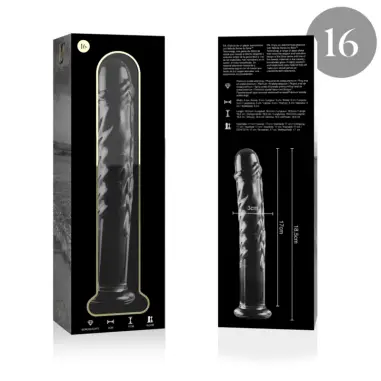NEBULA SERIES BY IBIZA - MODELO 16 DILDO CRISTAL TRANSPARENTE 18.5 CM -O- 3 CM 