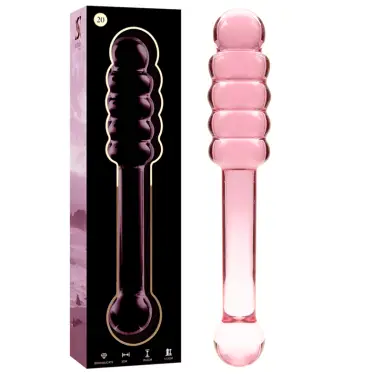 NEBULA SERIES BY IBIZA - MODELO 20 DILDO CRISTAL ROSA 20.5 CM -O- 3 CM 