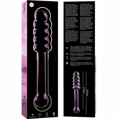 NEBULA SERIES BY IBIZA - MODELO 20 DILDO CRISTAL ROSA 20.5 CM -O- 3 CM 