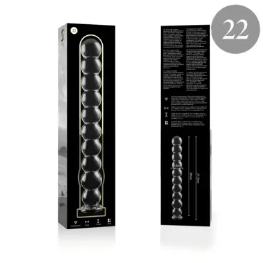 NEBULA SERIES BY IBIZA - MODELO 22 DILDO CRISTAL TRANSPARENTE 21.5 CM -O- 2.5 CM 
