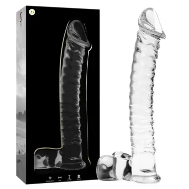 NEBULA SERIES BY IBIZA - MODELO 23 DILDO CRISTAL TRANSPARENTE 21.5 CM -O- 4 CM 