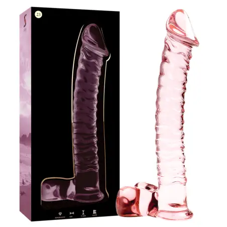 NEBULA SERIES BY IBIZA - MODELO 23 DILDO CRISTAL ROSA 21.5 CM -O- 4 CM 