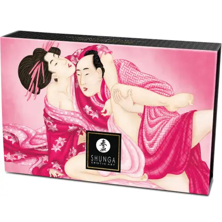 SHUNGA - KIT POLVOS DE MASAJE COMESTIBLE FRAMBUESA 