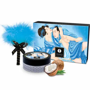 SHUNGA - KIT POLVOS DE MASAJE COMESTIBLE COCO 