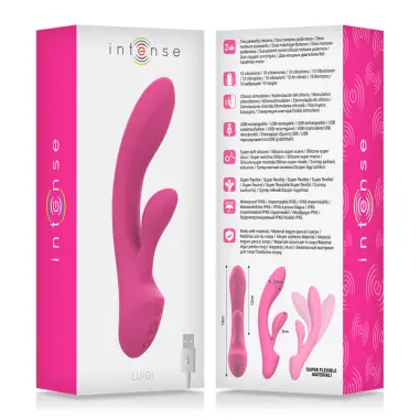 Luigi Vibrador Rabbit Silicona Liquida Rosa | Intense