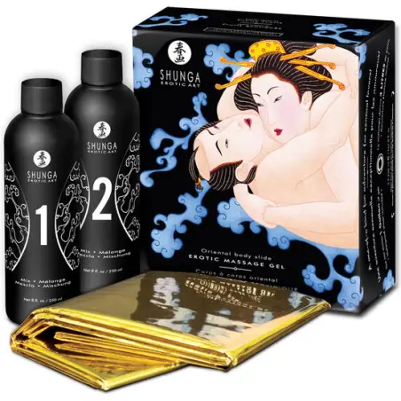 SHUNGA - GEL DE MASAJE ERÓTICO CUERPO A CUERPO ORIENTAL FRUTAS EXÓTICAS 