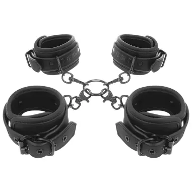 FETISH SUBMISSIVE - SET ESPOSAS MANOS Y TOBILLOS CON FORRO DE NEOPRENO Esposas de fijación