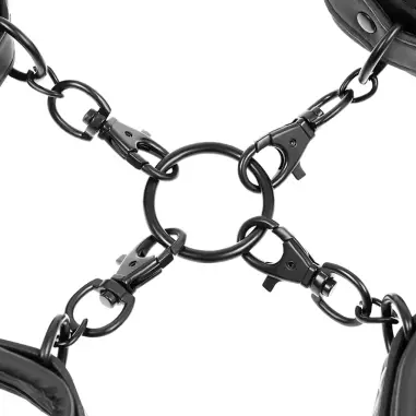 FETISH SUBMISSIVE - SET ESPOSAS MANOS Y TOBILLOS CON FORRO DE NEOPRENO Esposas de fijación