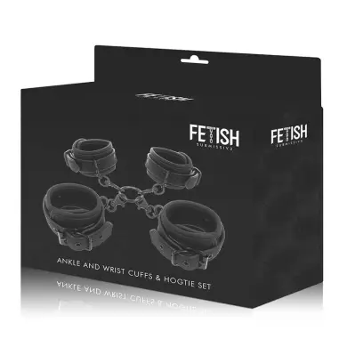 FETISH SUBMISSIVE - SET ESPOSAS MANOS Y TOBILLOS CON FORRO DE NEOPRENO Esposas de fijación