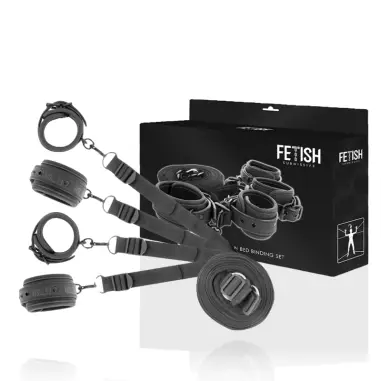 FETISH SUBMISSIVE - SET DE ESPOSAS Y ATADURAS CON FORRO DE NEOPRENO Esposas de fijación