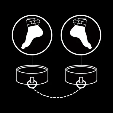 FETISH SUBMISSIVE - ESPOSAS TOBILLOS CUERO VEGANO CON FORRO DE NEOPRENO 