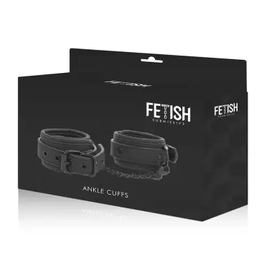 FETISH SUBMISSIVE - ESPOSAS TOBILLOS CUERO VEGANO CON FORRO DE NEOPRENO 