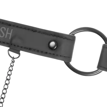 FETISH SUBMISSIVE - ANILLA MORDAZA CON PINZAS PARA PEZONES 