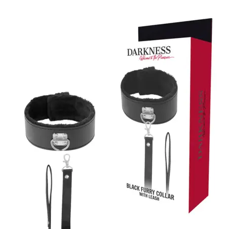 DARKNESS - COLLAR FORRADO CON CADENA TITANIUM Collares