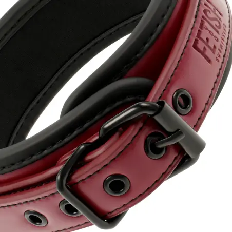 FETISH SUBMISSIVE DARK ROOM - COLLAR CON CADENA CON FORRO DE NEOPRENO 