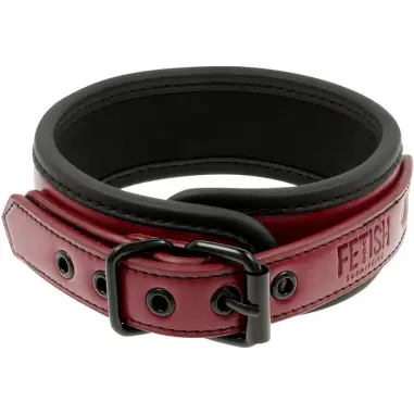 FETISH SUBMISSIVE DARK ROOM - COLLAR CON CADENA CON FORRO DE NEOPRENO 