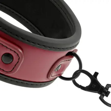 FETISH SUBMISSIVE DARK ROOM - COLLAR CON CADENA CON FORRO DE NEOPRENO 