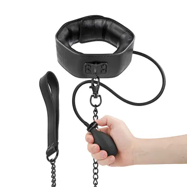 FETISH SUBMISSIVE BONDAGE - COLLAR BONDAGE INFLABLE CON TIRADOR Collares