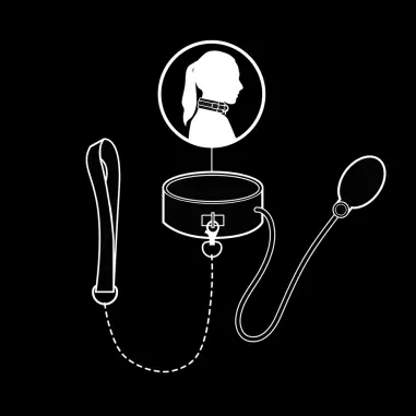 FETISH SUBMISSIVE BONDAGE - COLLAR BONDAGE INFLABLE CON TIRADOR Collares