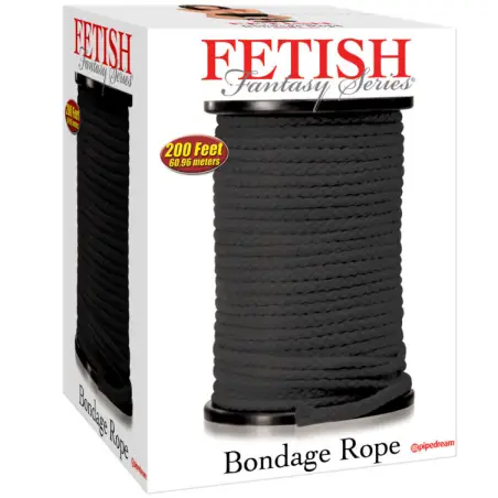 FETISH FANTASY SERIES - SERIES BONDAGE CUERDA SEDA NEGRO 60.96 METROS 