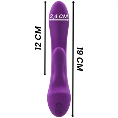 Luigi Vibrador Rabbit Silicona Liquida Morado | Intense