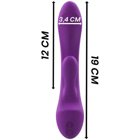 Luigi Vibrador Rabbit Silicona Liquida Morado | Intense