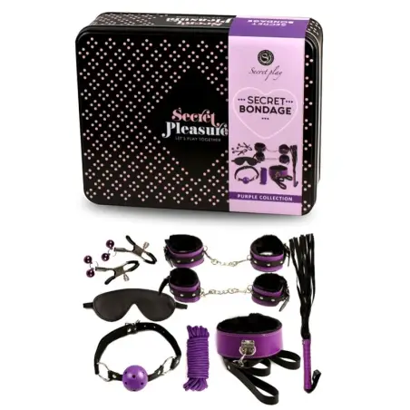 SECRETPLAY - BDSM SET 8PCS LILA / NEGRO Kits juguetes sexuales