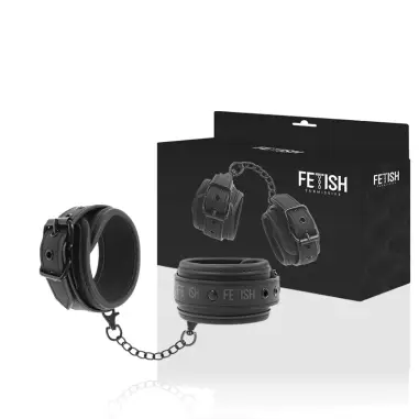 FETISH SUBMISSIVE - ESPOSAS CUERO VEGANO CON FORRO DE NEOPRENO Esposas