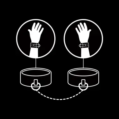 FETISH SUBMISSIVE - ESPOSAS CUERO VEGANO CON FORRO DE NEOPRENO Esposas