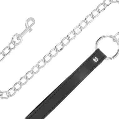 DARKNESS - COLLAR CONFORTABLE DE POSTURA CON CADENA LEATHER Collares