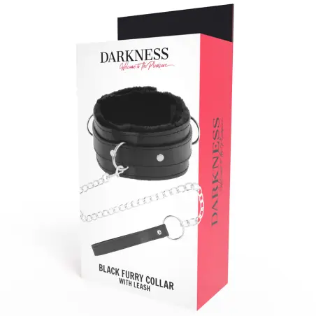 DARKNESS - COLLAR CONFORTABLE DE POSTURA CON CADENA LEATHER Collares