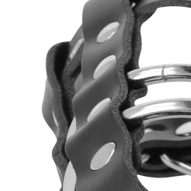 DARKNESS - JAULA CASTIDAD CUERO CON CANDADO Jaulas Pene BDSM