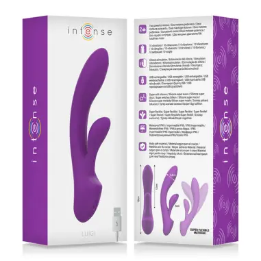 Luigi Vibrador Rabbit Silicona Liquida Morado | Intense